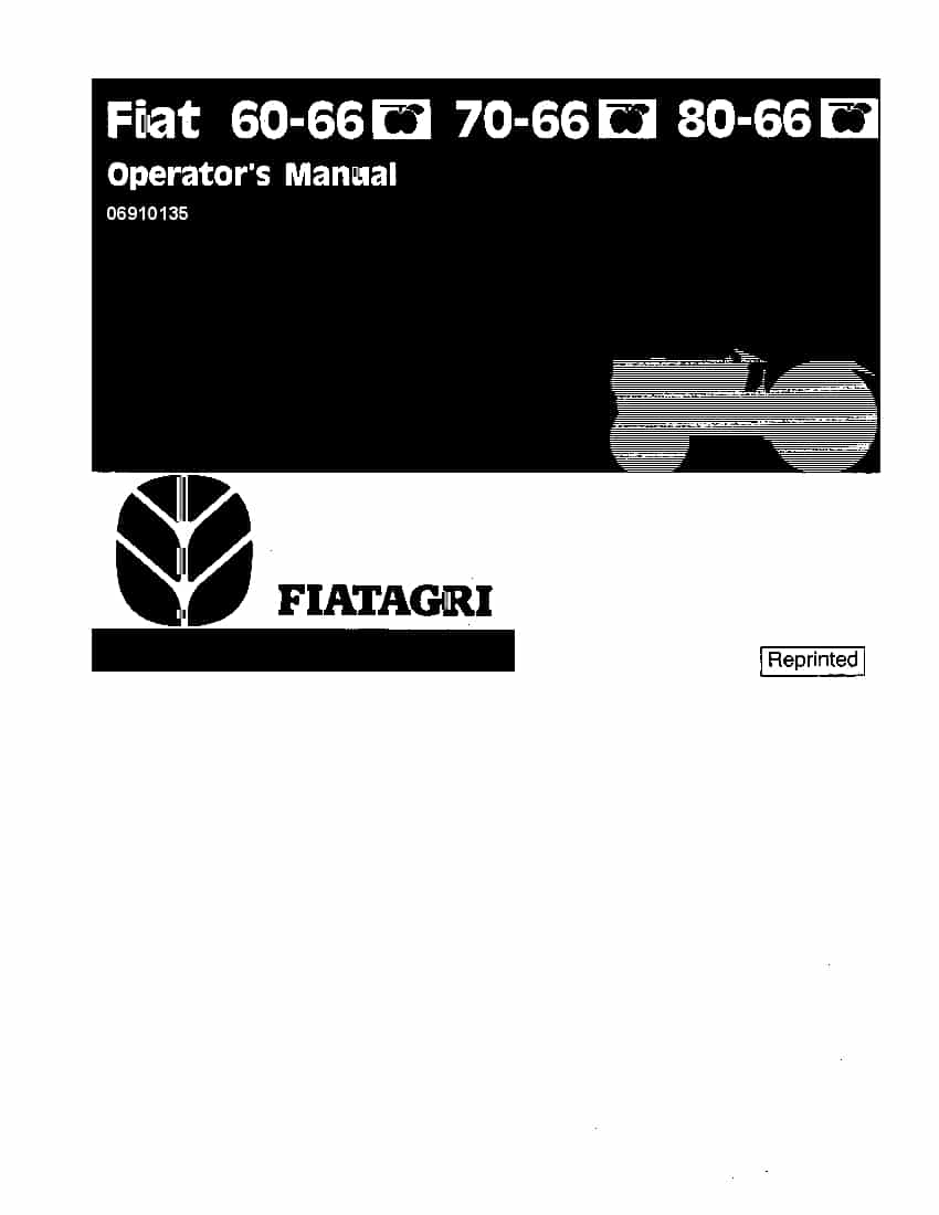 New holland Fiat 60-66 70-66 80-66F operator manuals PDF Download