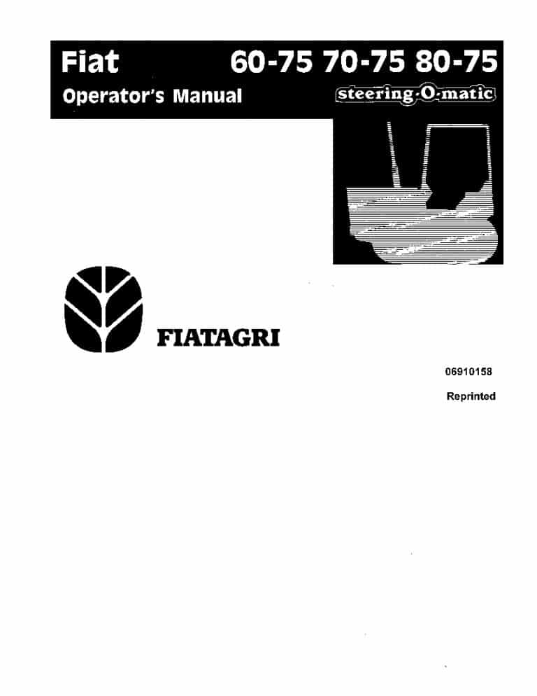 New holland Fiat 60-75, 70-75, 80-75 Crawler Tractors operator manuals PDF Download