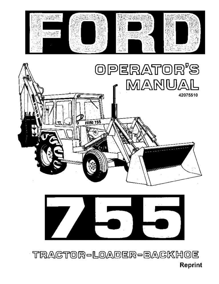 New holland Ford 755 Tractor operator manuals PDF Download
