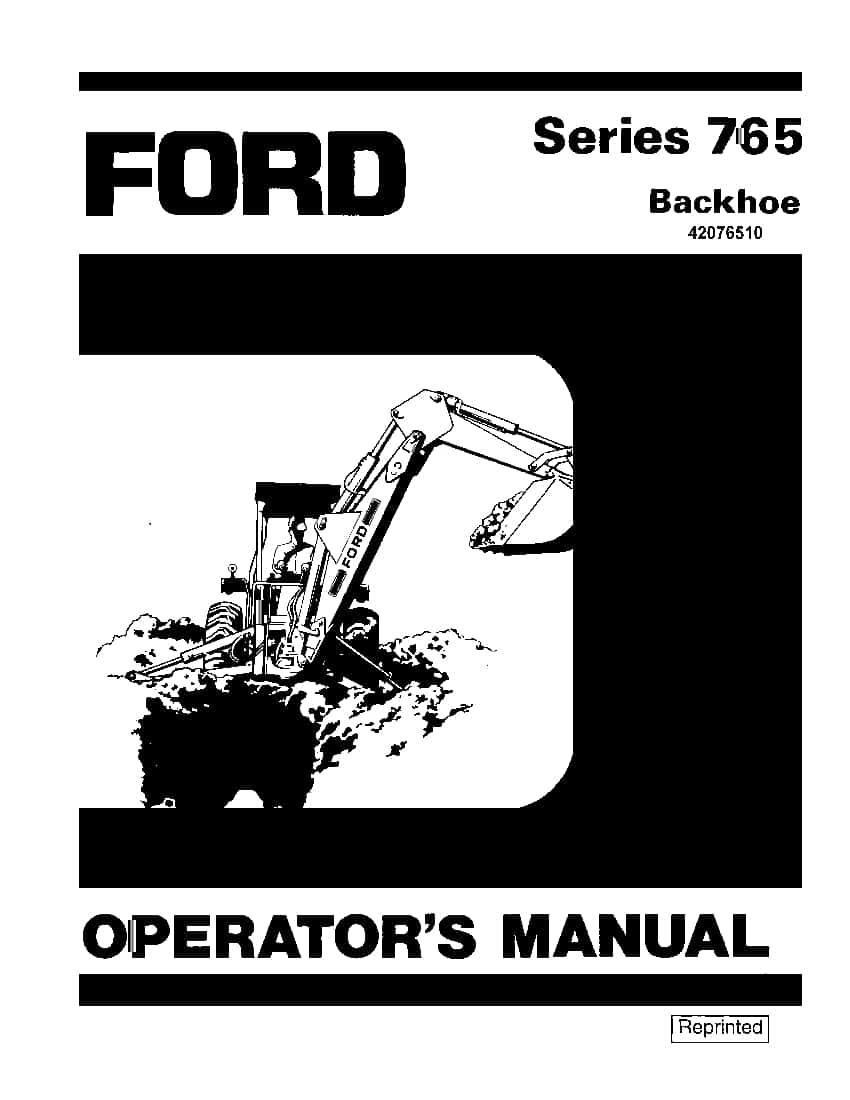 New holland Ford 765 Bh on 420 515 Tractor operator manuals PDF