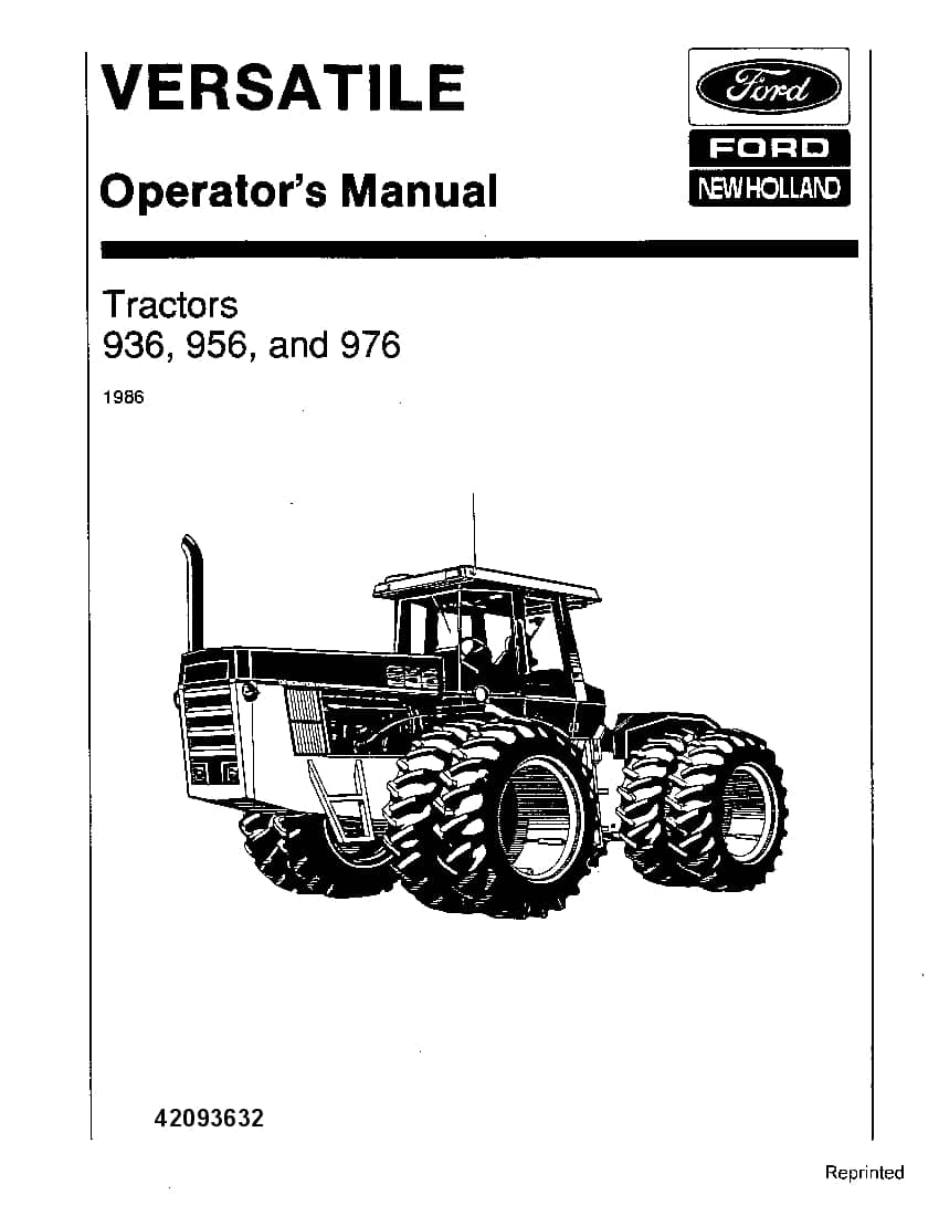 ford new holland tractor manuals