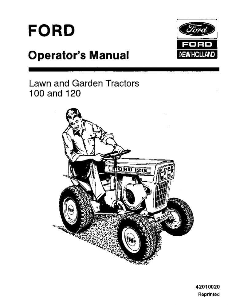 New holland Ford LGT100, 120 Before 1271 operator manuals PDF Download