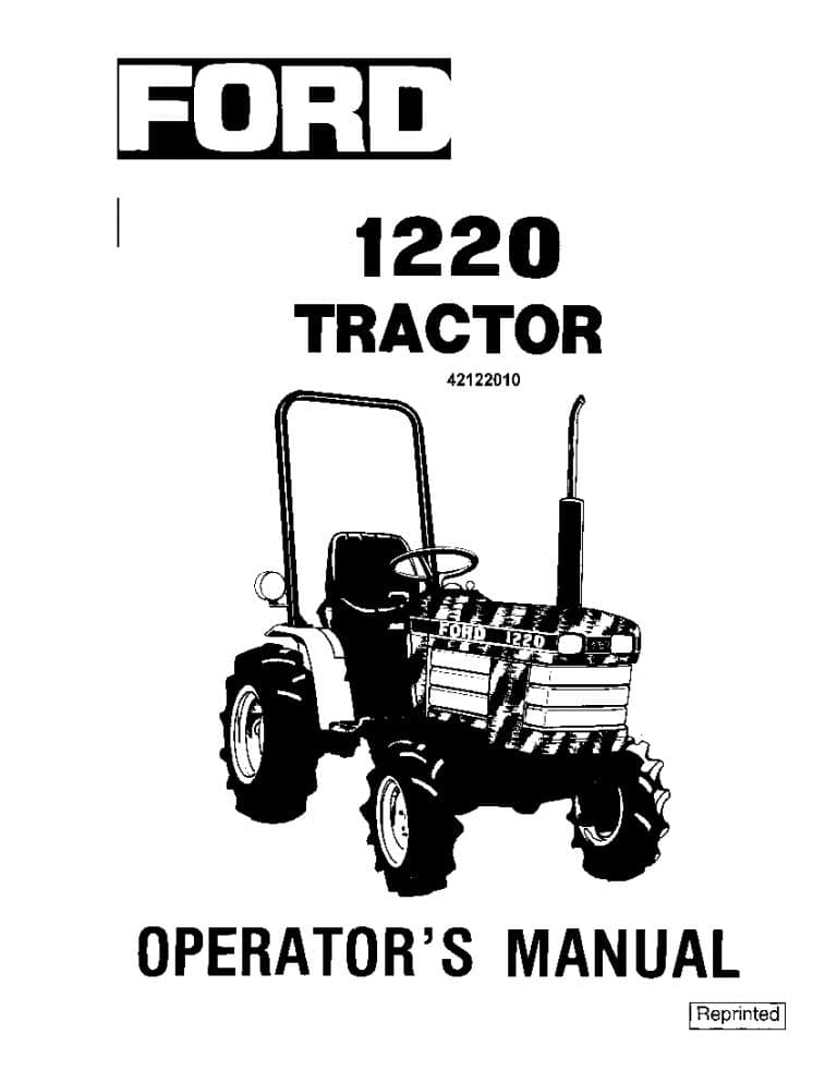 New holland Ford SE4592 1220 Tractor operator manuals PDF Download