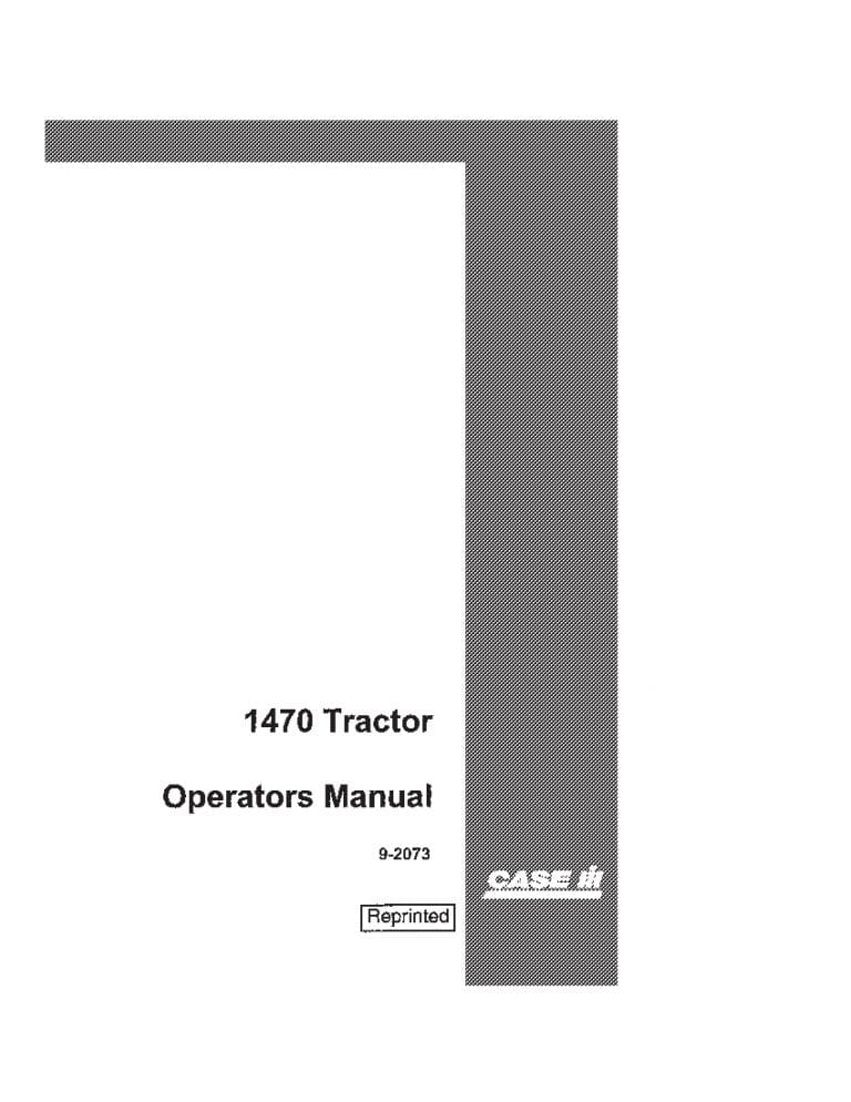 Case 1470 Tractor Operators Manual PDF Download