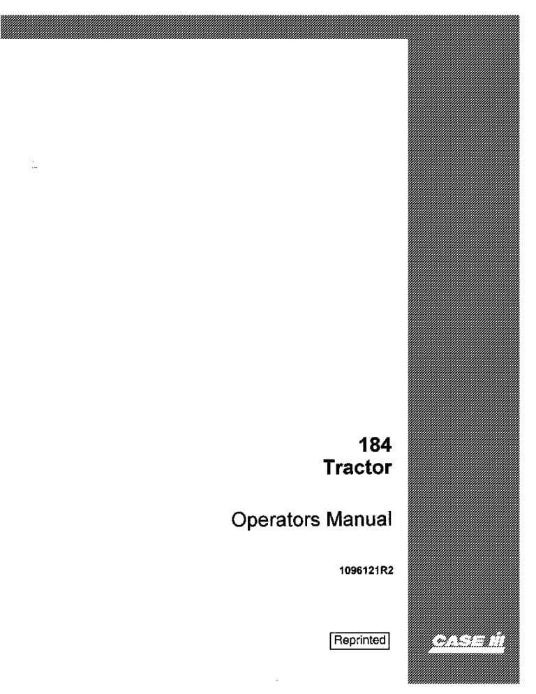 Case 184 Cub Tractor Operators Manual PDF Download