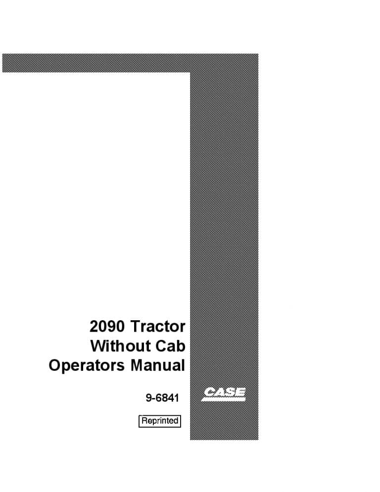 Case 2090 Tractor Operators Manual PDF Download