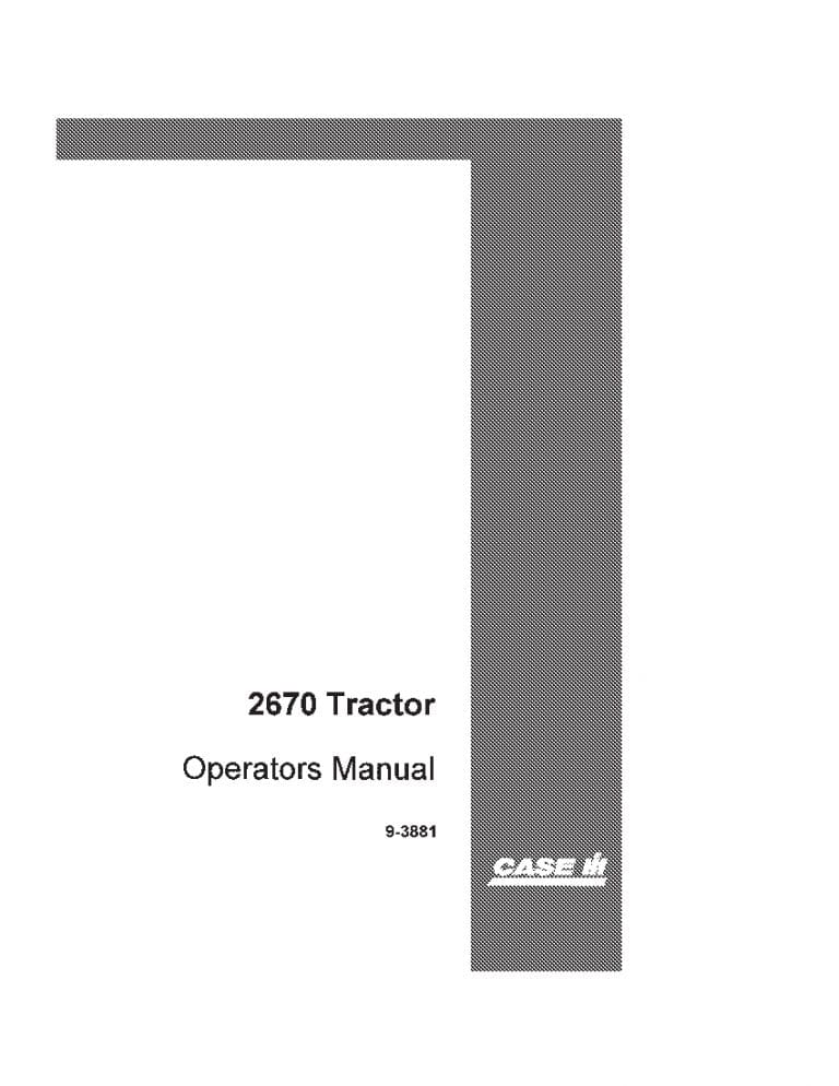 Case 2670 Tractor 8825001 Operators Manual PDF Download