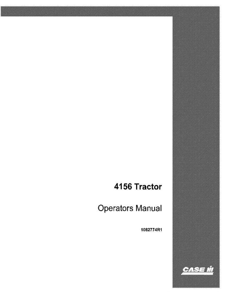 Case 4156 Turbo Diesel Tractor Operators Manual PDF Download