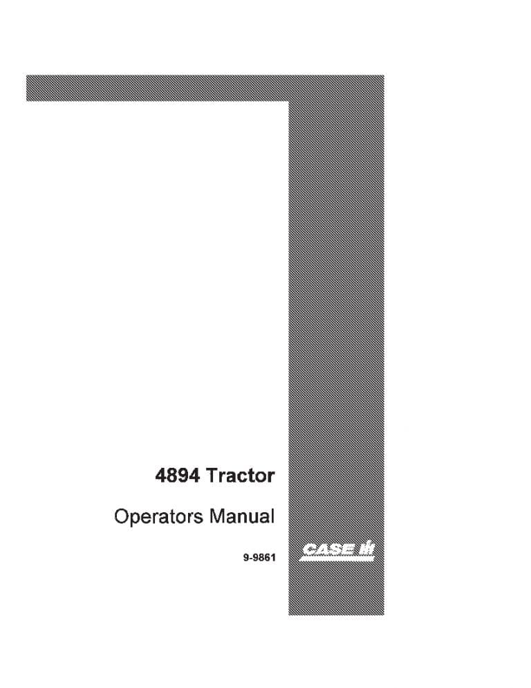 Case 4894 Tractor Operators Manual PDF Download