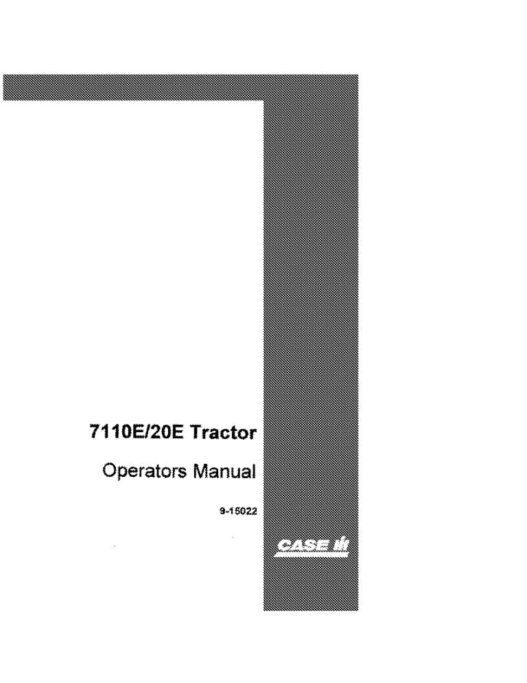 Case 7110E, 7120E Uk Tractor Operators Manual PDF Download