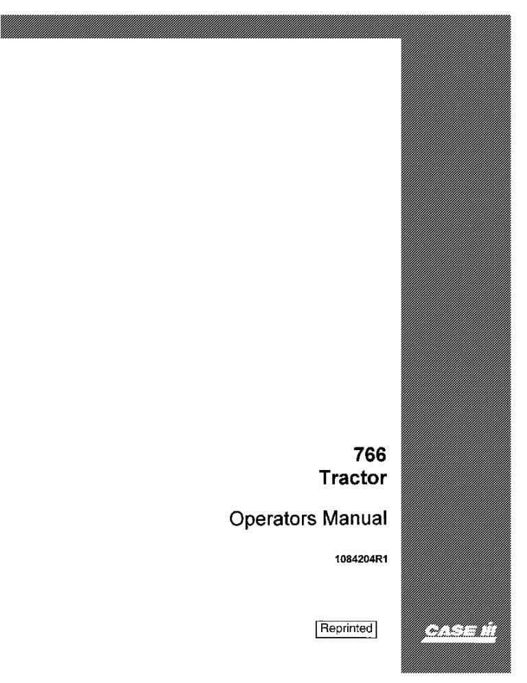 Case 766 Tractor 8226 to 10934 Operators Manual PDF Download