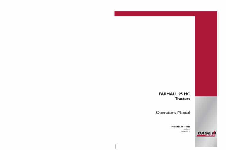 Case 84154415 Operators Manual PDF Download