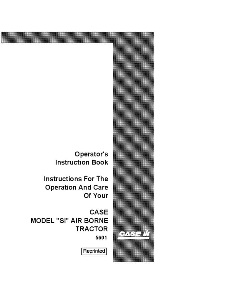 Case Air Borne Tractor Operators Manual PDF Download