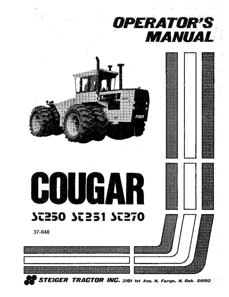 Case Steiger Cougar ST250 ST251 ST270 Operators Manual PDF Download