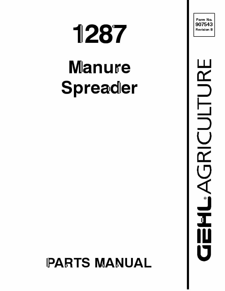 1287 Manure Spreader PDF Download
