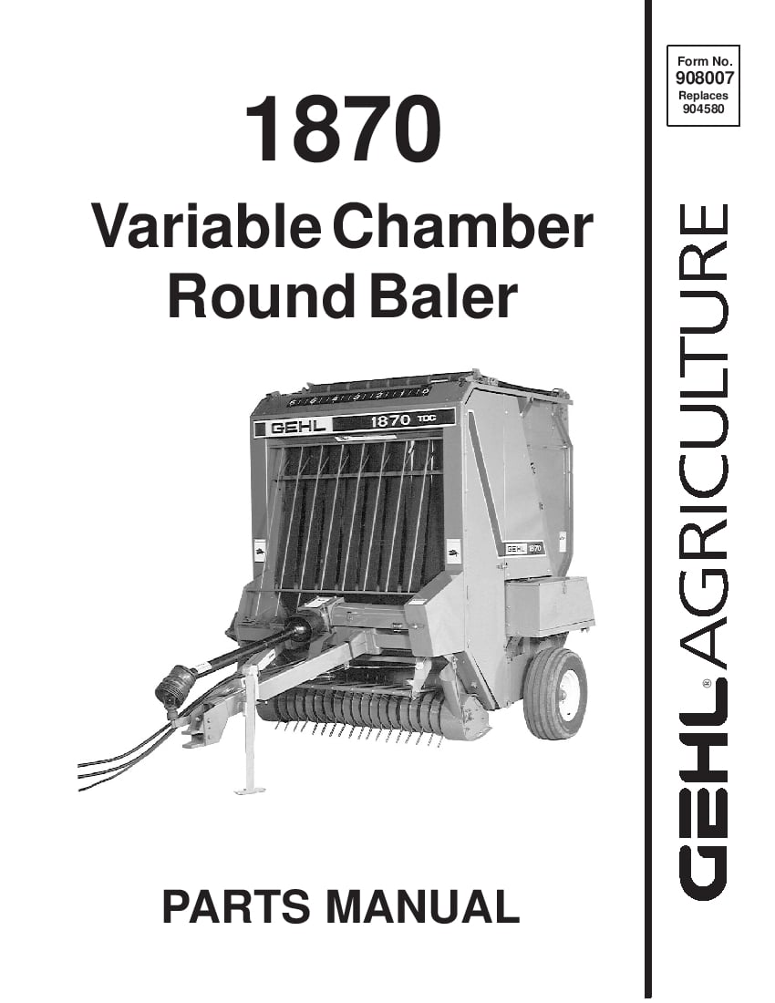 1870 Round Baler Parts Manual PDF Download