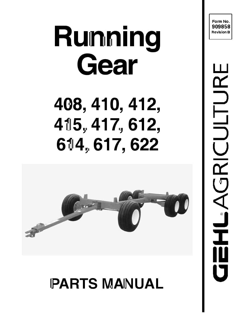 408-622 running Gear Parts Manual PDF Download