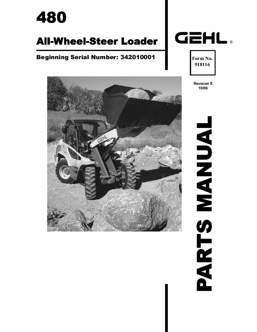 480 All Wheel Steer loader Parts manual PDF Download