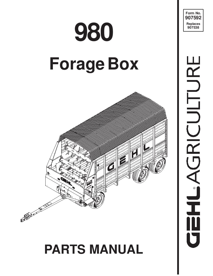 980ForageBoxPartsManual PDF Download