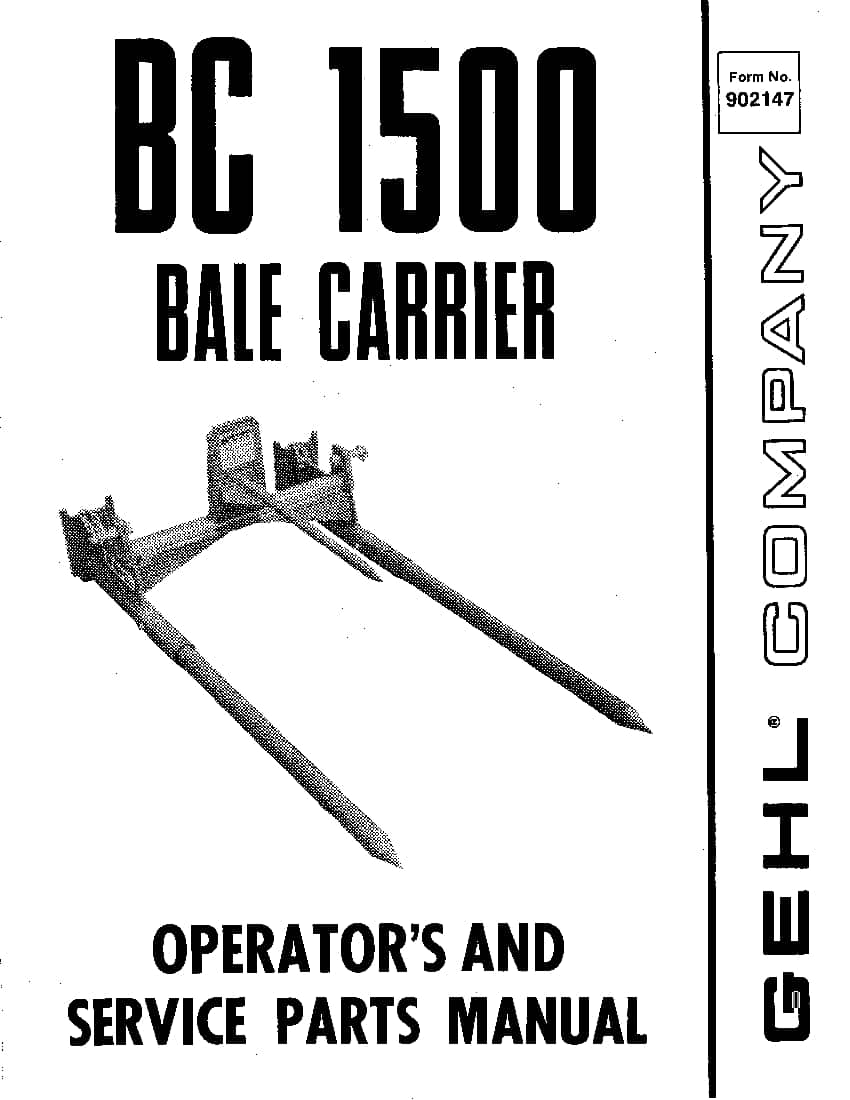BC1500 bale carrier PDF Download