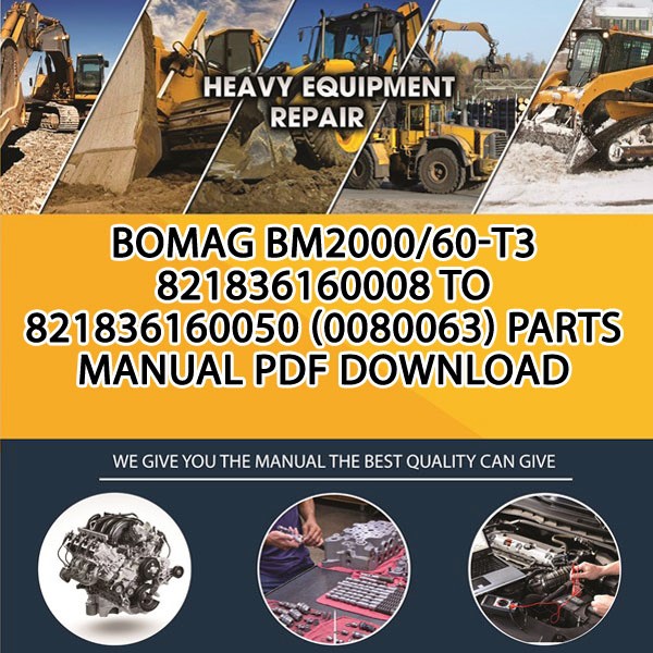 Bomag BM2000_60-T3 821836160008 to 821836160050 (0080063) Parts manual PDF Download