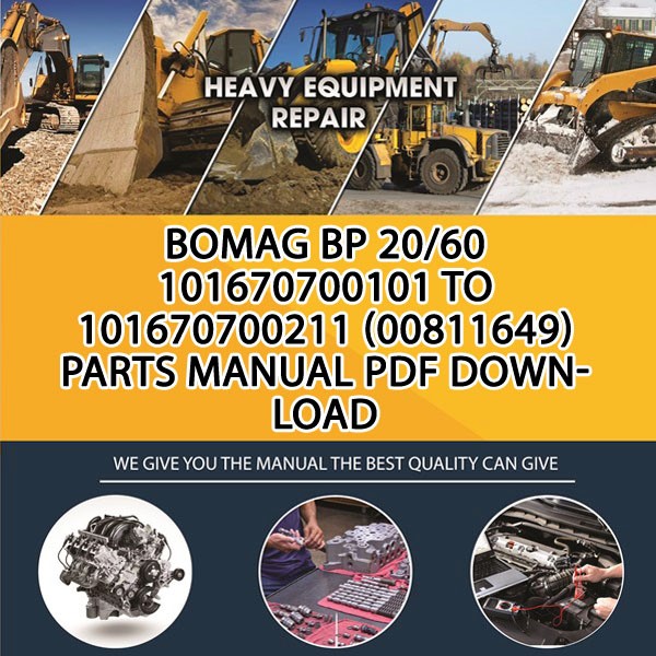 Bomag BP 20_60 101670700101 to 101670700211 (00811649) Parts manual PDF Download