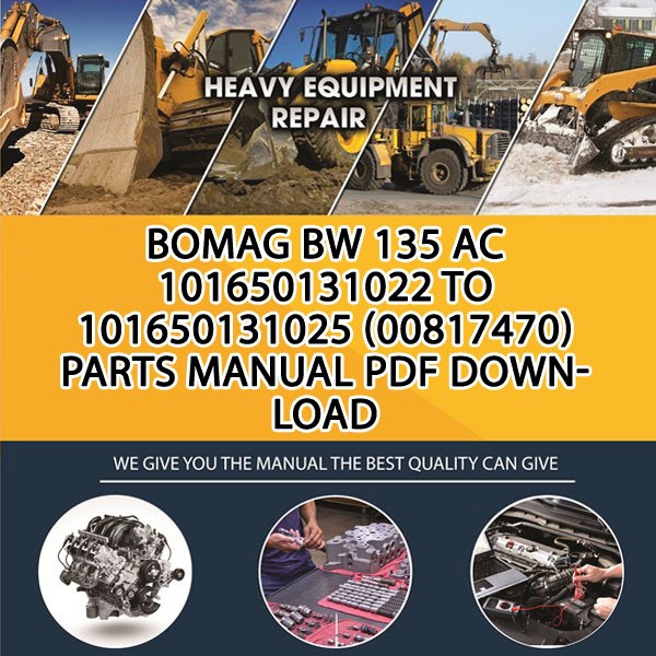 Bomag BW 135 AC 101650131022 to 101650131025 (00817470) Parts manual PDF Download