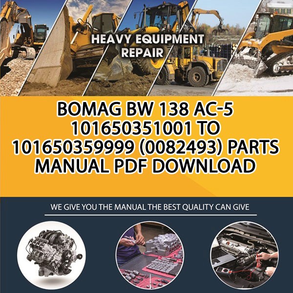 Bomag BW 138 AC-5 101650351001 to 101650359999 (0082493) Parts manual PDF Download