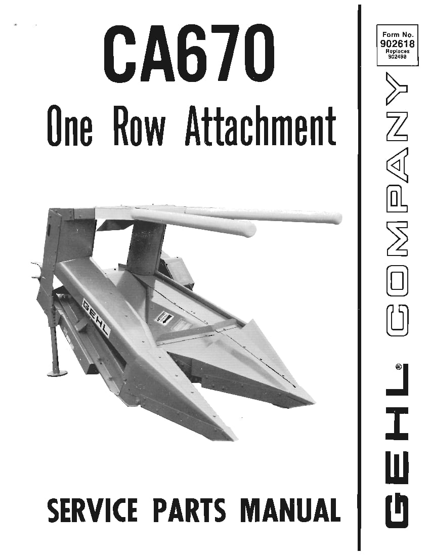 CA670 one row attachment PDF Download