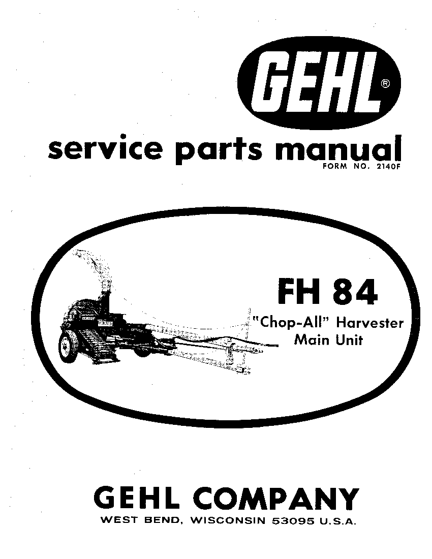 FH84 Chop-All Harvester PDF Download