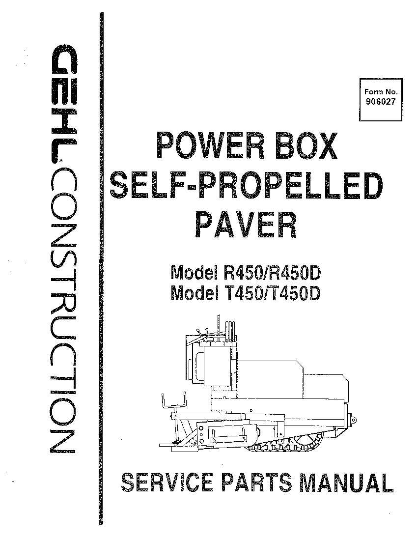 R450 R450D- T450 T450D Asphalt Paver PDF Download
