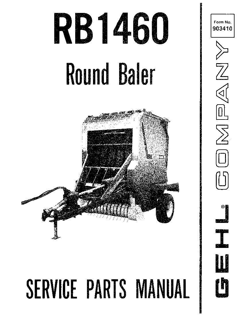 RB1460 Round Baler Parts Manual PDF Download