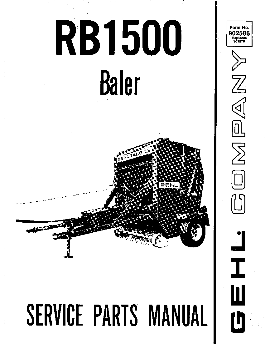 RB1500 round Baler Parts Manual PDF Download