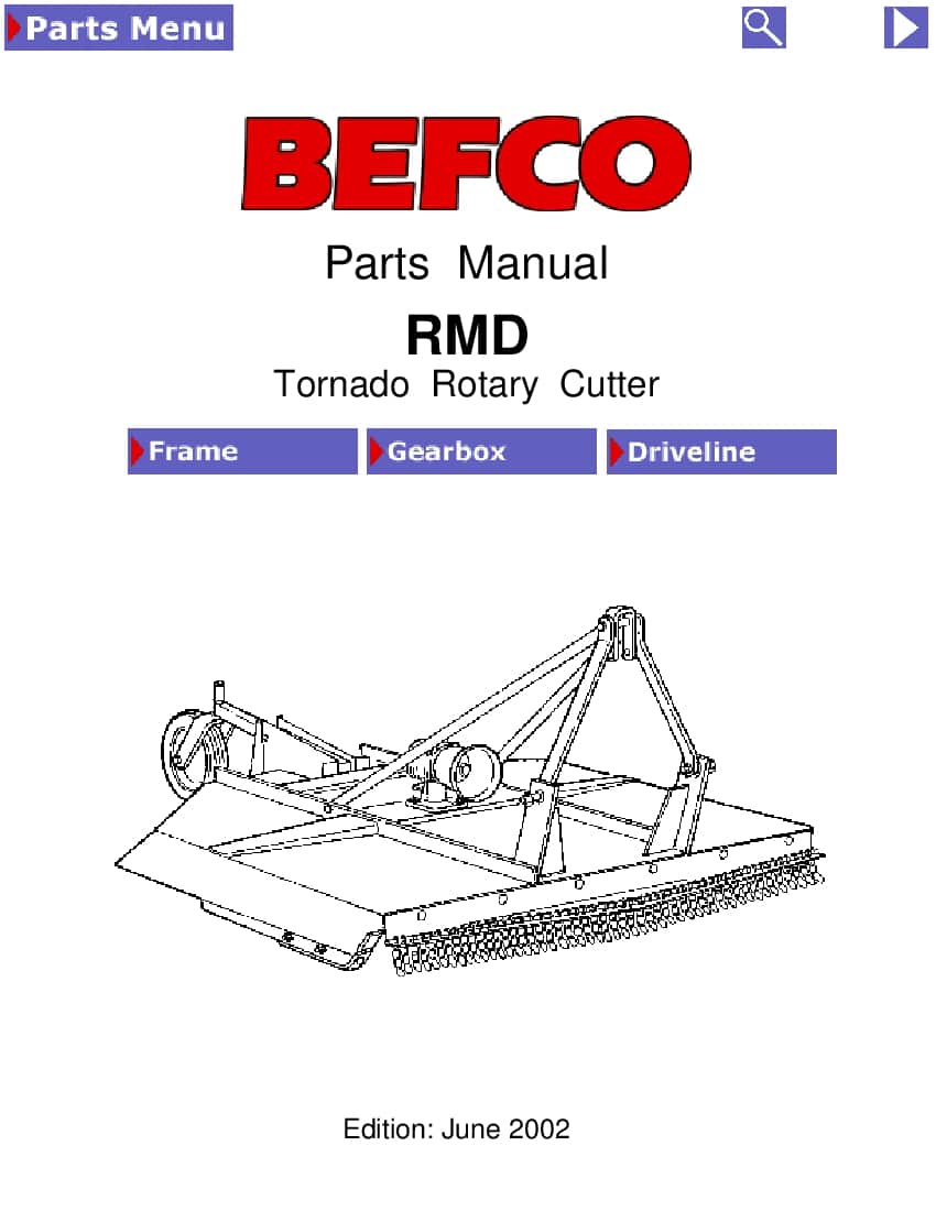 Tornado Rotary Mower RMD Series PDF Download
