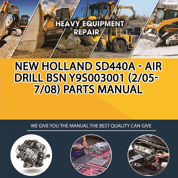 New Holland Sd440A - Air Drill Bsn Y9S003001 (2/05-7/08) Parts Manual PDF Download