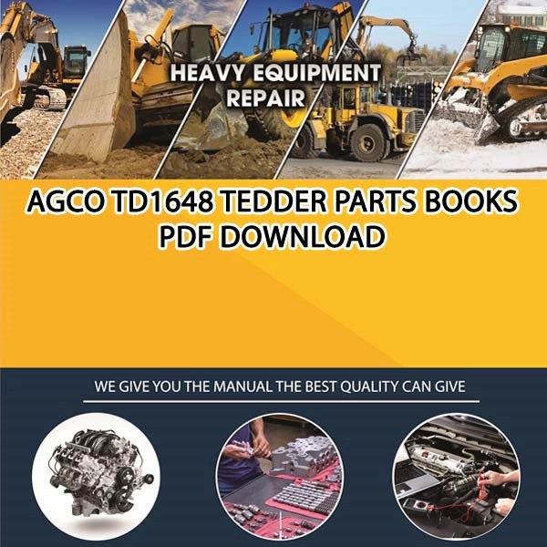 Agco Td1648 Tedder Parts Books Pdf Download