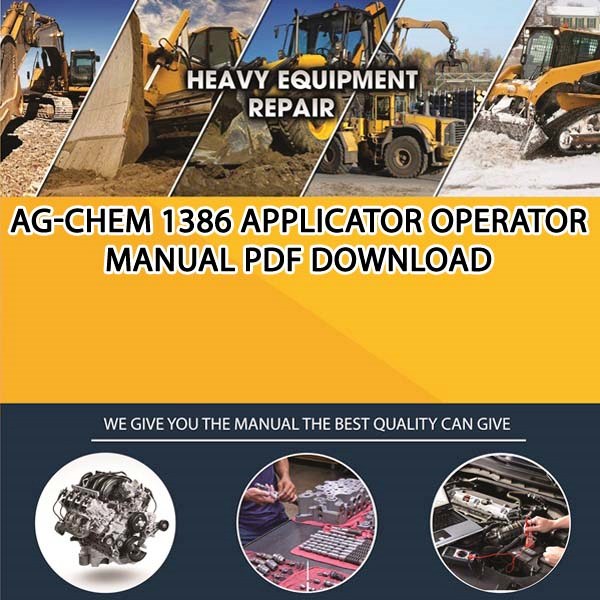Ag Chem 1386 Applicator Operator Manual Pdf Download
