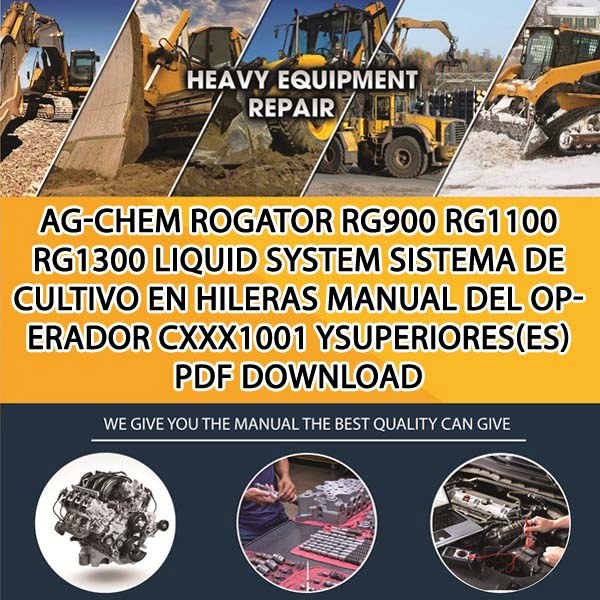 Ag Chem Rogator Rg900 Rg1100 Rg1300 Liquid System Sistema De Cultivo En Hileras Manual Del Operador Cxxx1001 Ysuperioreses Pdf Download