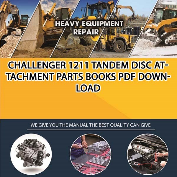 Challenger 1211 Tandem Disc Attachment Parts Books Pdf Download