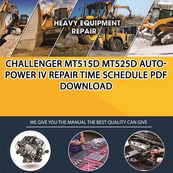 Challenger Mt515D Mt525D Autopower Iv Repair Time Schedule Pdf Download