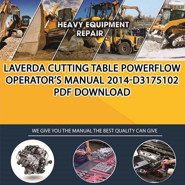 Laverda Cutting Table Powerflow Operators Manual 2014 D3175102 Pdf Download