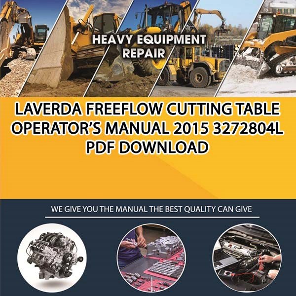 Laverda Freeflow Cutting Table Operators Manual 2015 3272804L Pdf Download