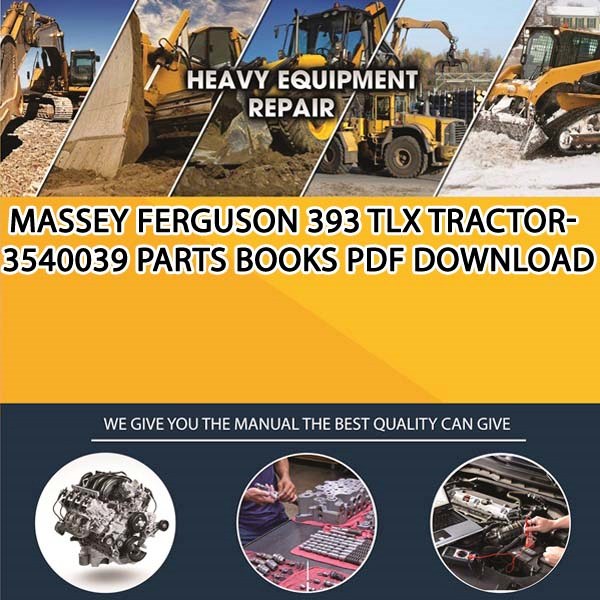 Massey Ferguson 393 Tlx Tractor 3540039 Parts Books Pdf Download