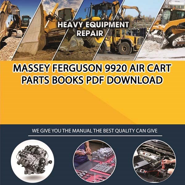 Massey Ferguson 9920 Air Cart Parts Books Pdf Download