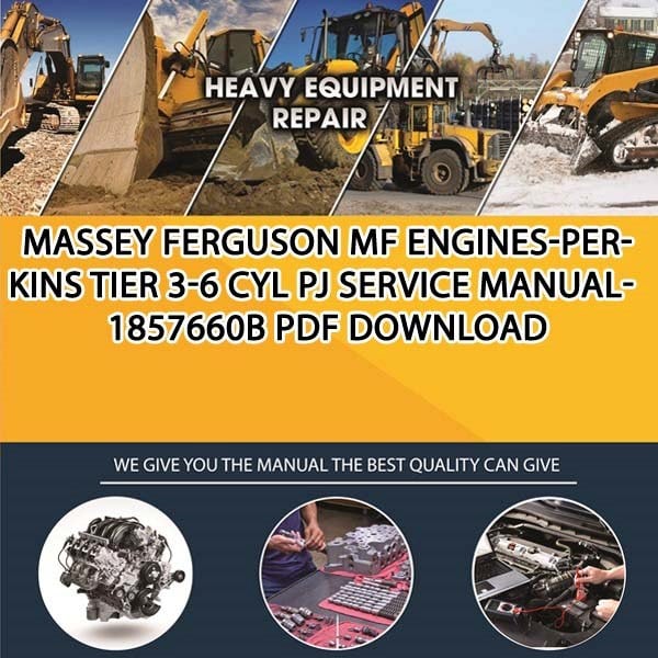 Massey Ferguson Mf Engines Perkins Tier 3 6 Cyl Pj Service Manual 1857660B Pdf Download