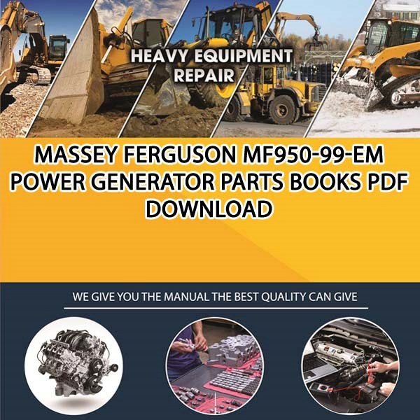 Massey Ferguson Mf950 99 Em Power Generator Parts Books Pdf Download
