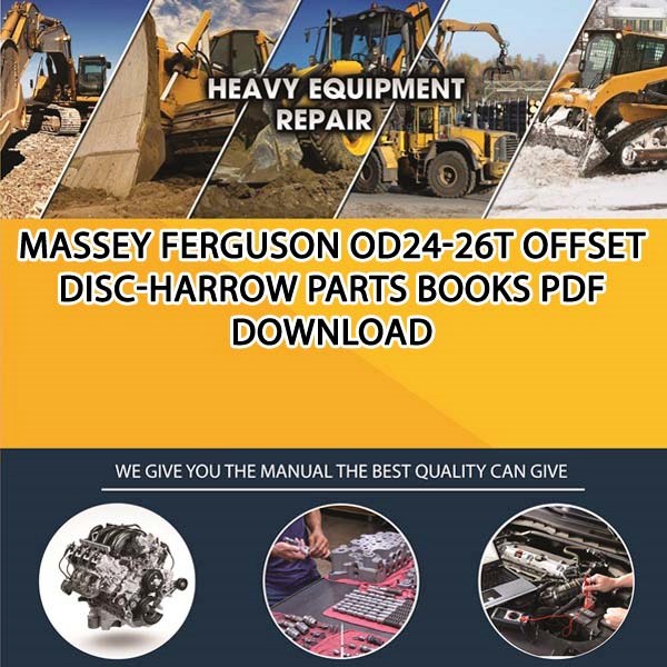 Massey Ferguson Od24 26T Offset Disc Harrow Parts Books Pdf Download