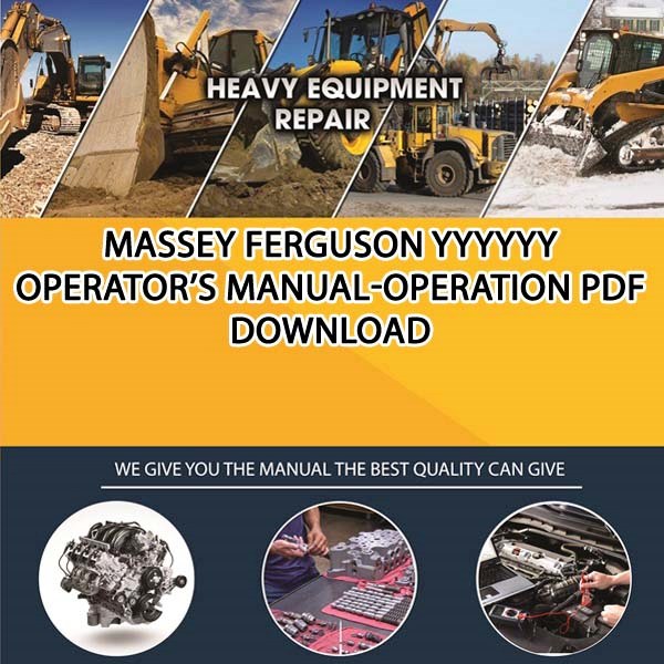 Massey Ferguson Yyyyyy Operators Manual Operation Pdf Download