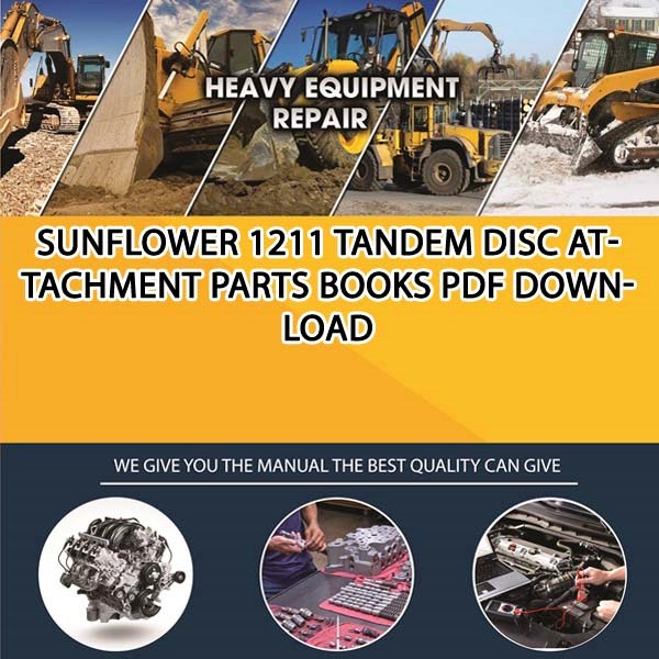 Sunflower 1211 Tandem Disc Attachment Parts Books Pdf Download