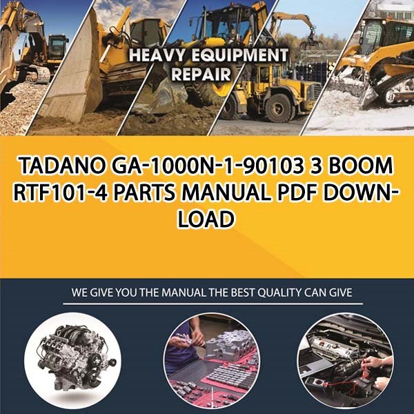 Tadano Ga-1000N-1-90103 3 Boom Rtf101-4 Parts manual PDF Download